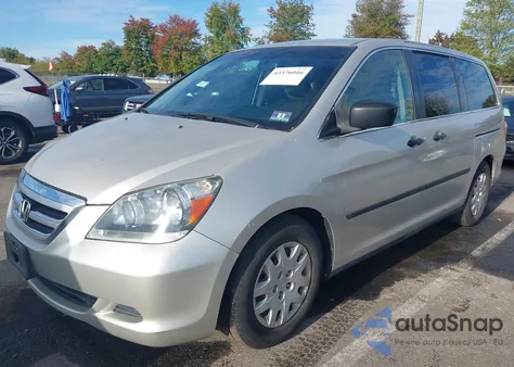 2006 Honda Odyssey Lx из США, поврежденный, VIN 5FNRL38286B062598